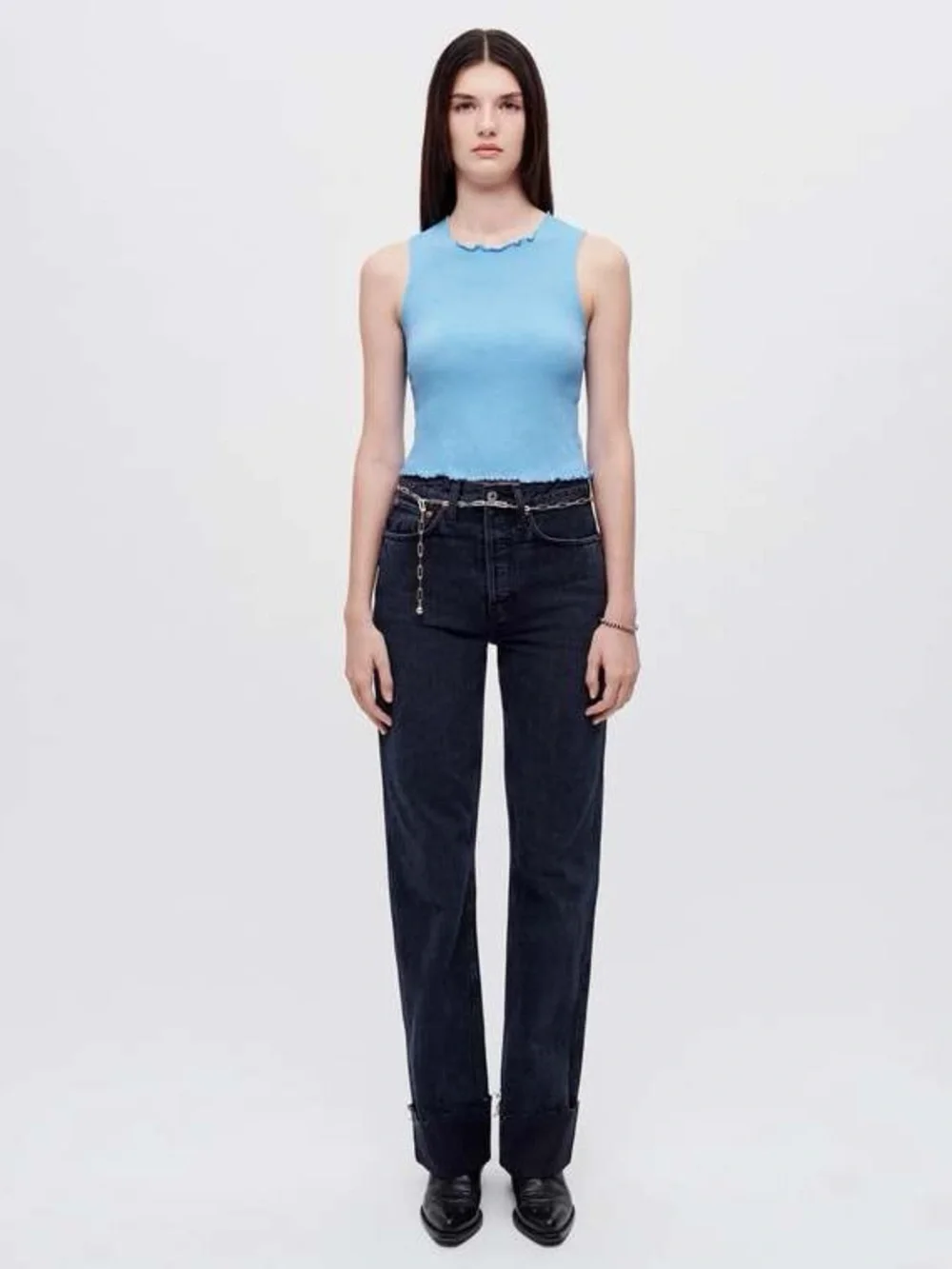 Re/Done High Rise Loose Long Jean - Picture 1 of 3